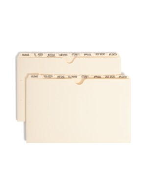 Smead Dividers for Mortgage File Folders, Manila, 8/Box (78278)