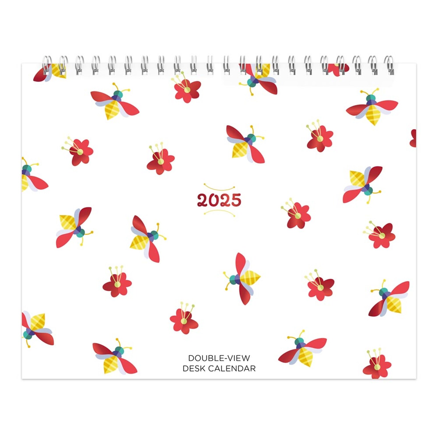 2025 BrownTrout Busy Bees 7.5 x 6 Monthly Double-View Easel Desk Calendar (9781975478452)