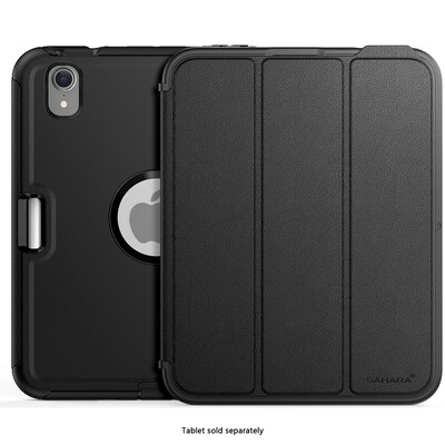 SaharaCase Raider 9.7 Heavy Duty Folio Case for iPad mini (A17 Pro) and iPad mini (6th Gen), Scorpion Black (TB00451)