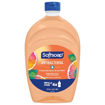 Softsoap Antibacterial Liquid Hand Soap Refill, Crisp Clean Scent, 50 Fl. Oz., 6/Carton (US05261ACT)