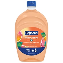 Softsoap Antibacterial Liquid Hand Soap Refill for Dispenser, Crisp Clean Scent, 50 Fl. Oz., 6/Carto