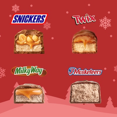 Mars Christmas Minis Assorted Milk Chocolate Candy Variety Pack, 19.49 oz., 70 Pieces (466171)