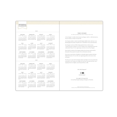 2026-2027 Blue Sky Day Designer 5" x 8" Academic Year Weekly & Monthly Planner, Faux Leather Cover, Black (158201)