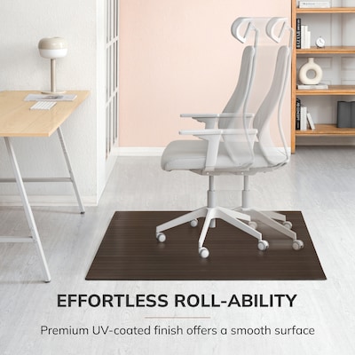 Anji Mountain Standard Bamboo Carpet & Hard Floor Chair Mat, 48" x 52", Java (AMB24081)