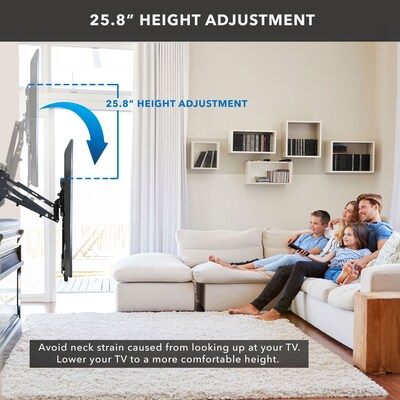 Mount-It! Pull Down Articulating Fireplace TV Mount for 42 to 80 TVs (MI-384)