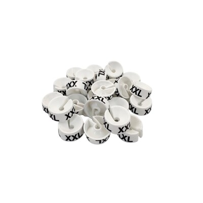 Nahanco Plastic Size Markers, White (SM25XXLWB)