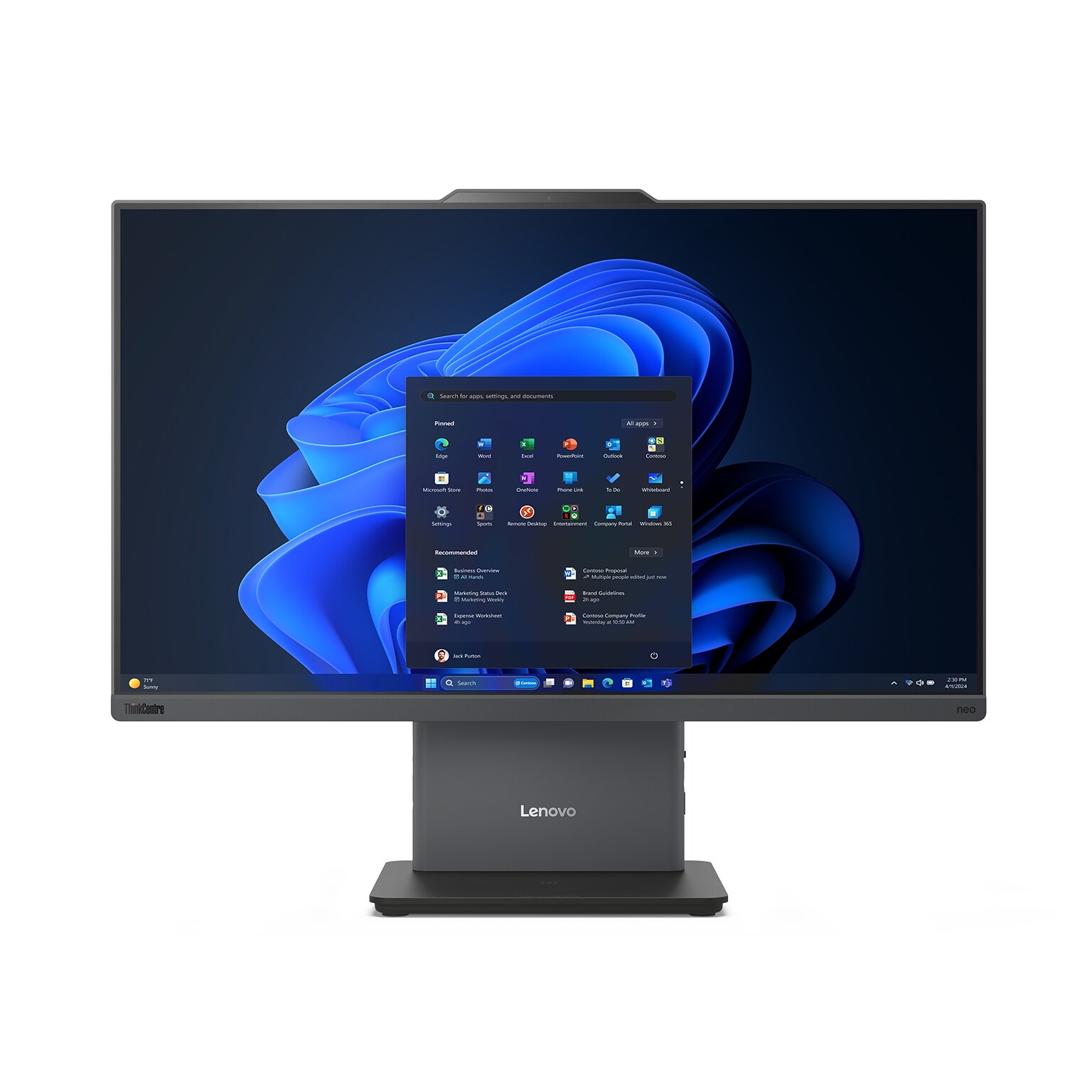 Lenovo ThinkCentre Neo 50a 23.8 All-in-One Desktop, Intel Core i7-13620H, 8GB Memory, 256GB SSD, Windows 11 Pro (12SC002HUX)