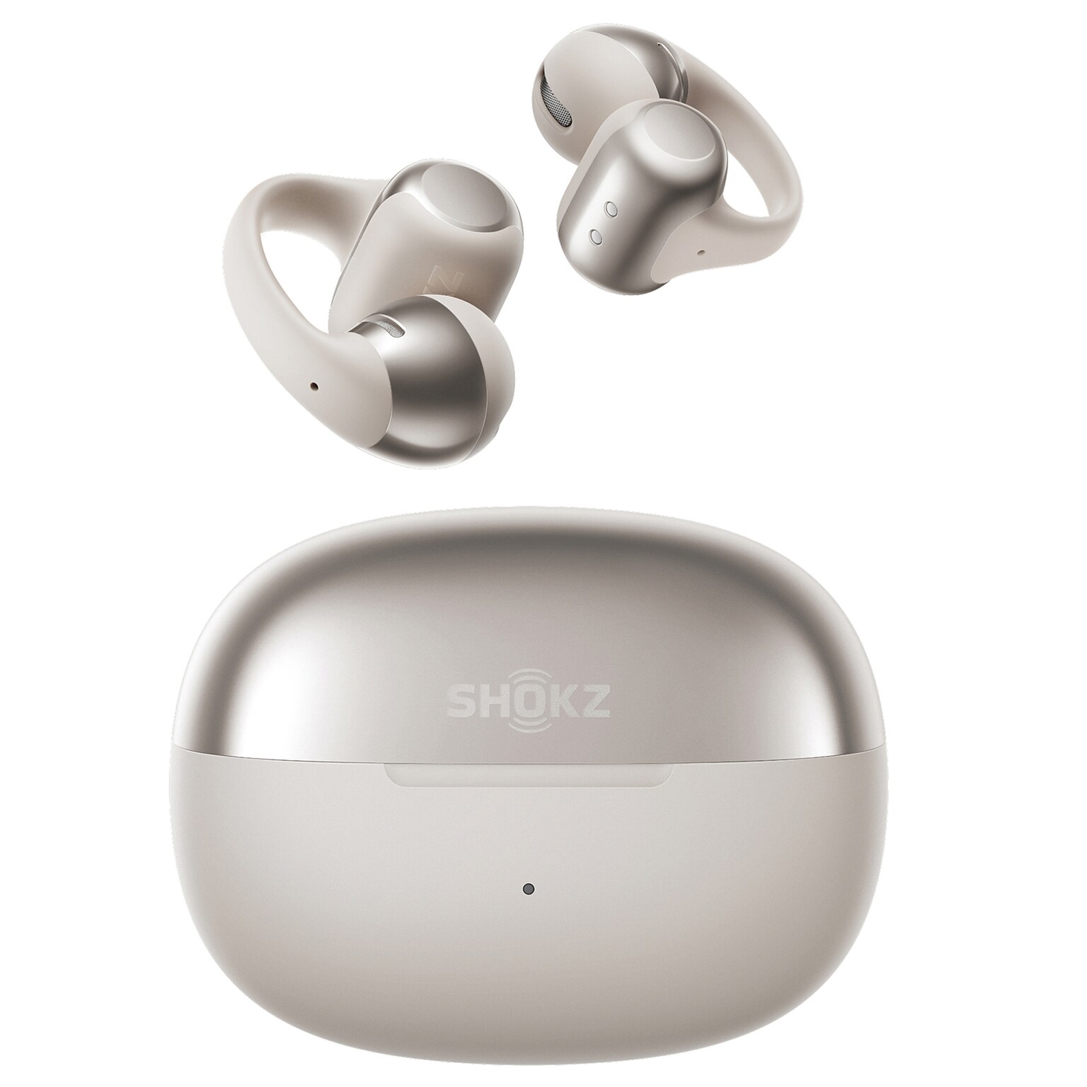 Shokz OpenDots ONE TWS Wireless Open-Ear Clip-on Earbuds & Charging Case, Bluetooth, Gray (E310-ST-GY-US)