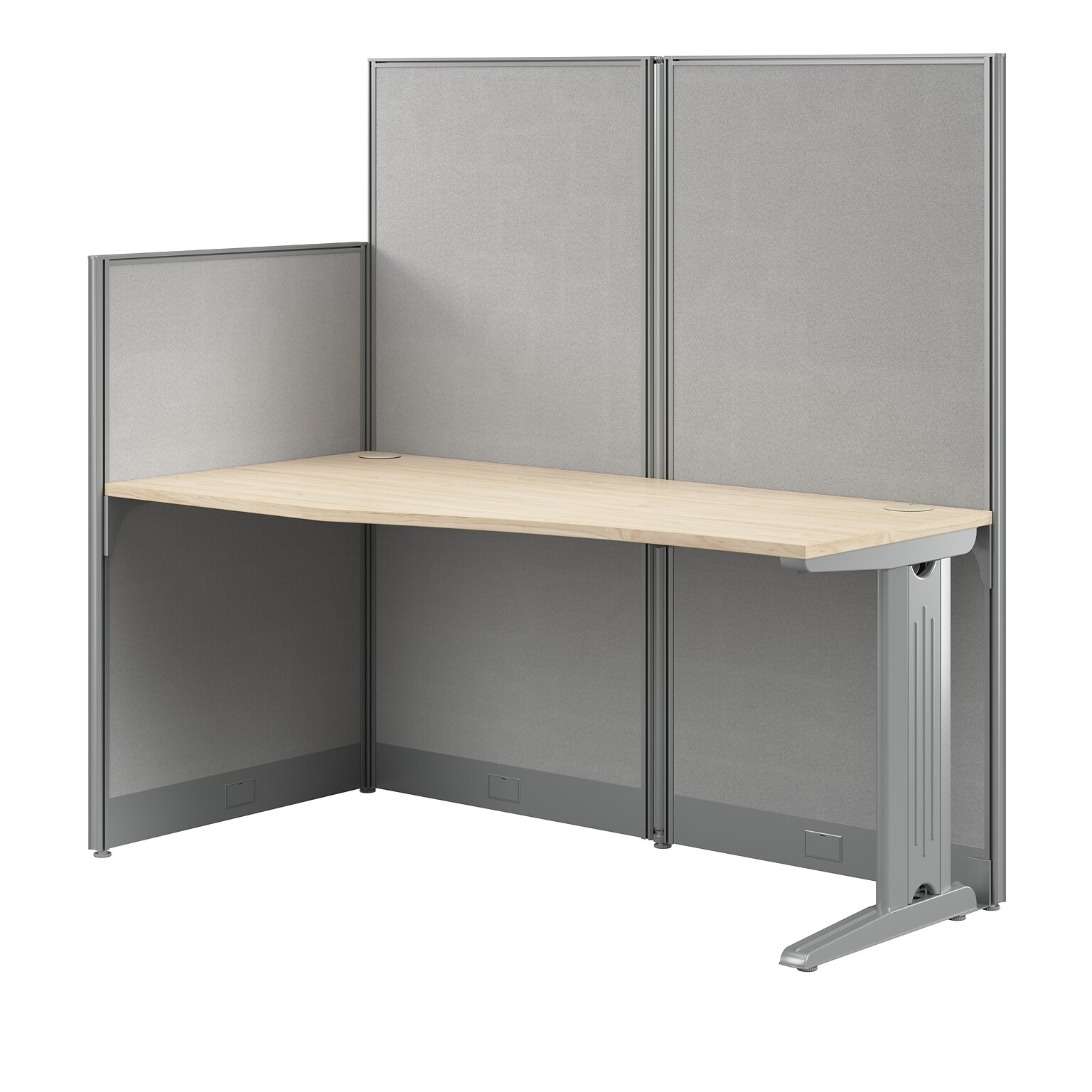 Bush Business Furniture Office in an Hour 65-inch Cubicle Desk, Natural Elm (WC36592-03K)