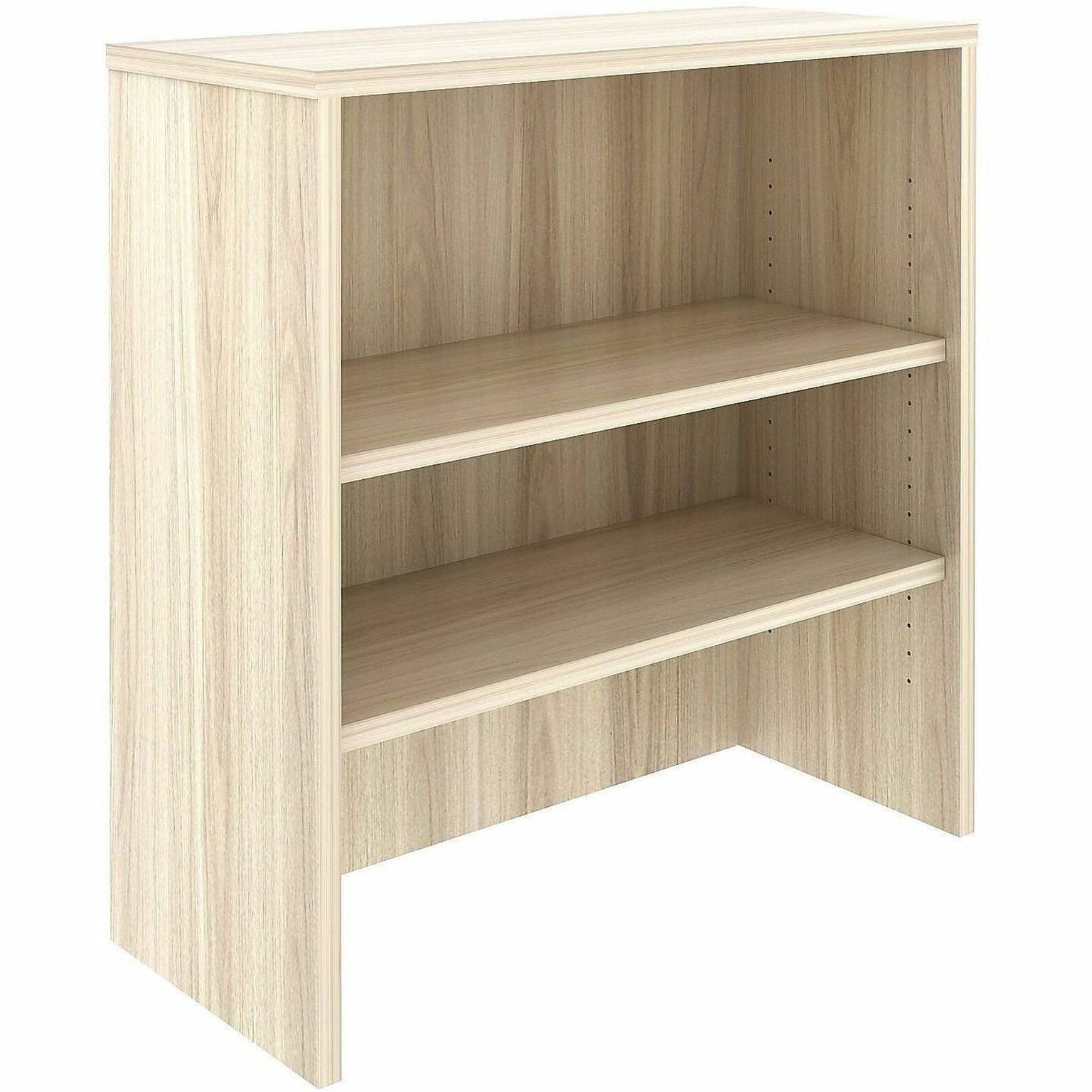 Lorell Essentials 36 2-Shelf Bookcase with Adjustable-Shelves, Modern Elm Laminate (LLR66334)