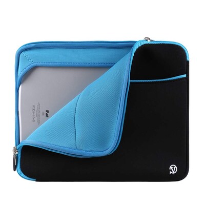 Vangoddy Neoprene Laptop Sleeve for 12" Laptop, Black/Blue