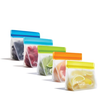 (re)zip Stand-Up Snack Bag 5-Pack - Multicolor