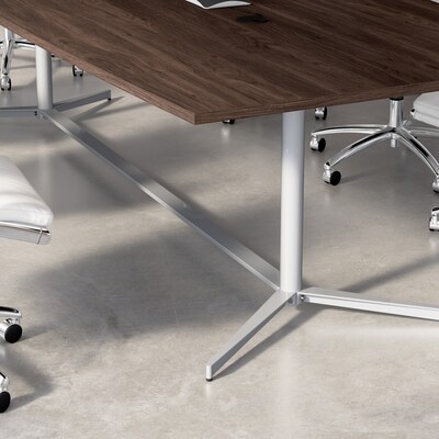 Bush Business Furniture 72"W x 36"D Boat Shaped Conference Table, Black Walnut (99TBM72BWSVK)