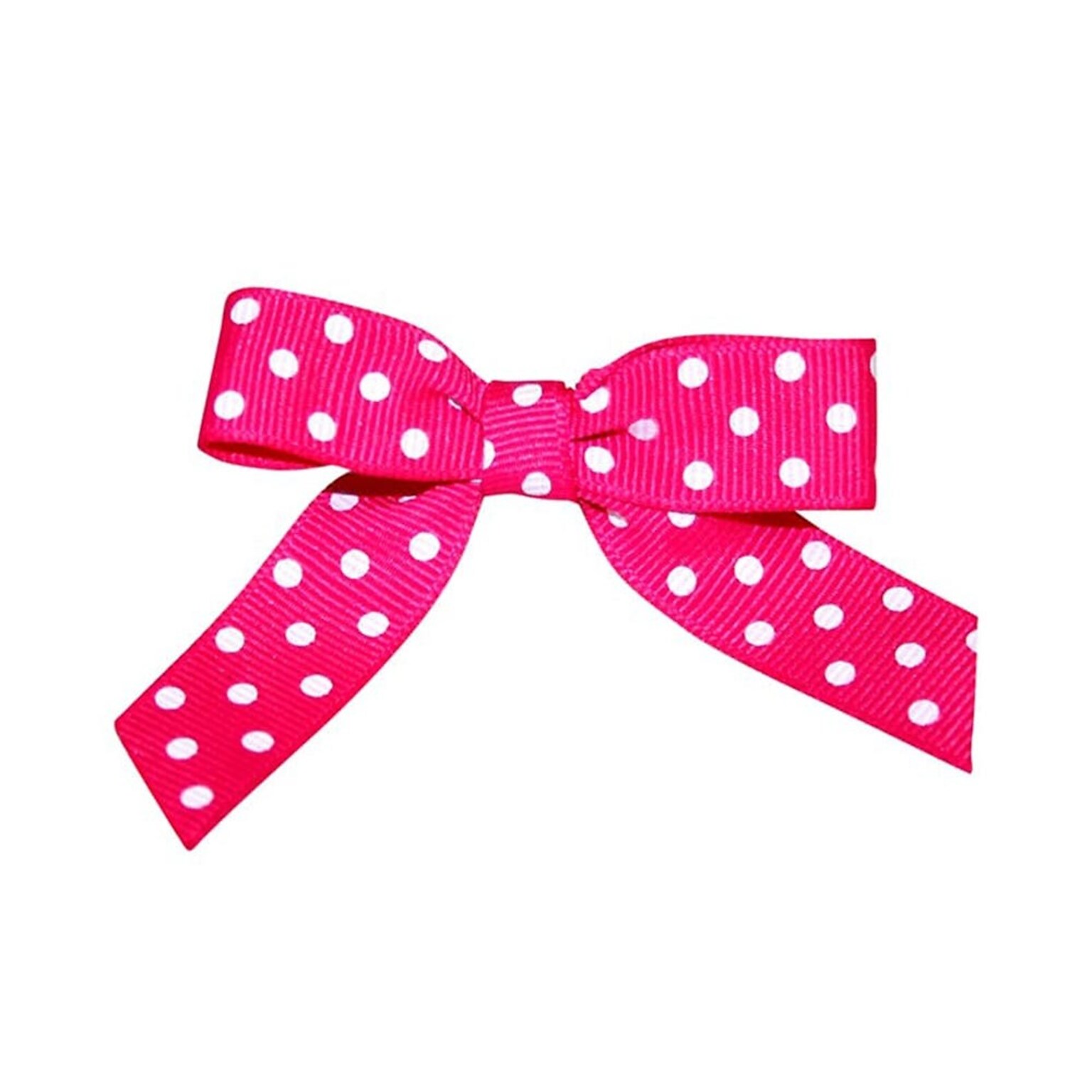 JAM Paper Grosgrain Bows, Pink with White Polka Dots, 100/Pack (52640349332)