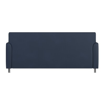 Flash Furniture Hercules Diplomat LeatherSoft Sofa, Navy/Chrome Legs (BT8273NVYCHR)