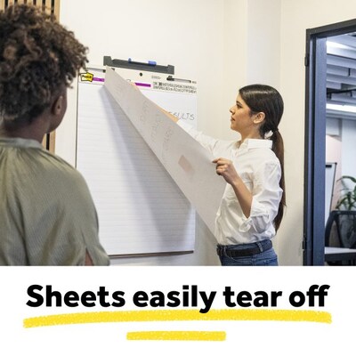 Post-it Recycled Super Sticky Easel Pad, 25" x 30", 30 Sheets/Pad, 6 Pads/Pack (559RPVAD6)