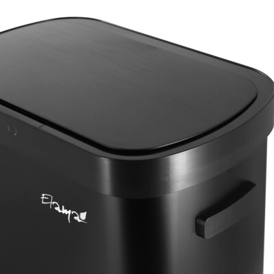 Elama Stainless Steel Indoor Sensor Trash Can, 13 Gallon, Black (938122410M)