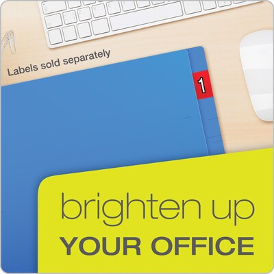 Pendaflex Recycled End Tab File Folder, Straight Cut, Letter Size, Blue, 100/Box (H110DBL)