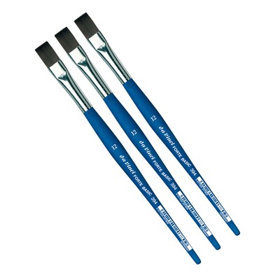 da Vinci FORTE BASIC Acrylic Synthetic Student Flat Brush, 3 /Pack (DVXVA39412-3)