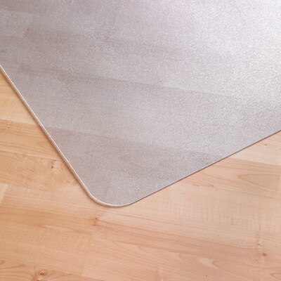 Floortex Valuemat Straight Edge with Rounded Corner Chair Mat, 52" x 45", Clear (FR1213417EV)