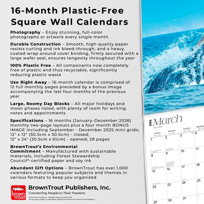 2026 BrownTrout California Nature 12" x 12" Monthly Wall Calendar (9798330702732)