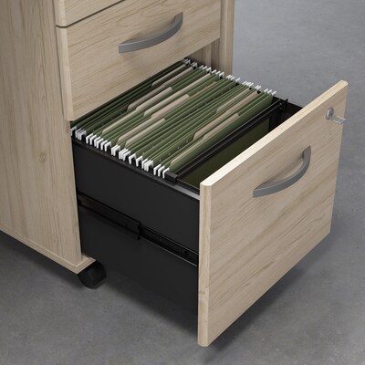 Bush Business Furniture Studio C 72"W L Shaped Desk with Drawers, Natural Elm (STC007NESU)