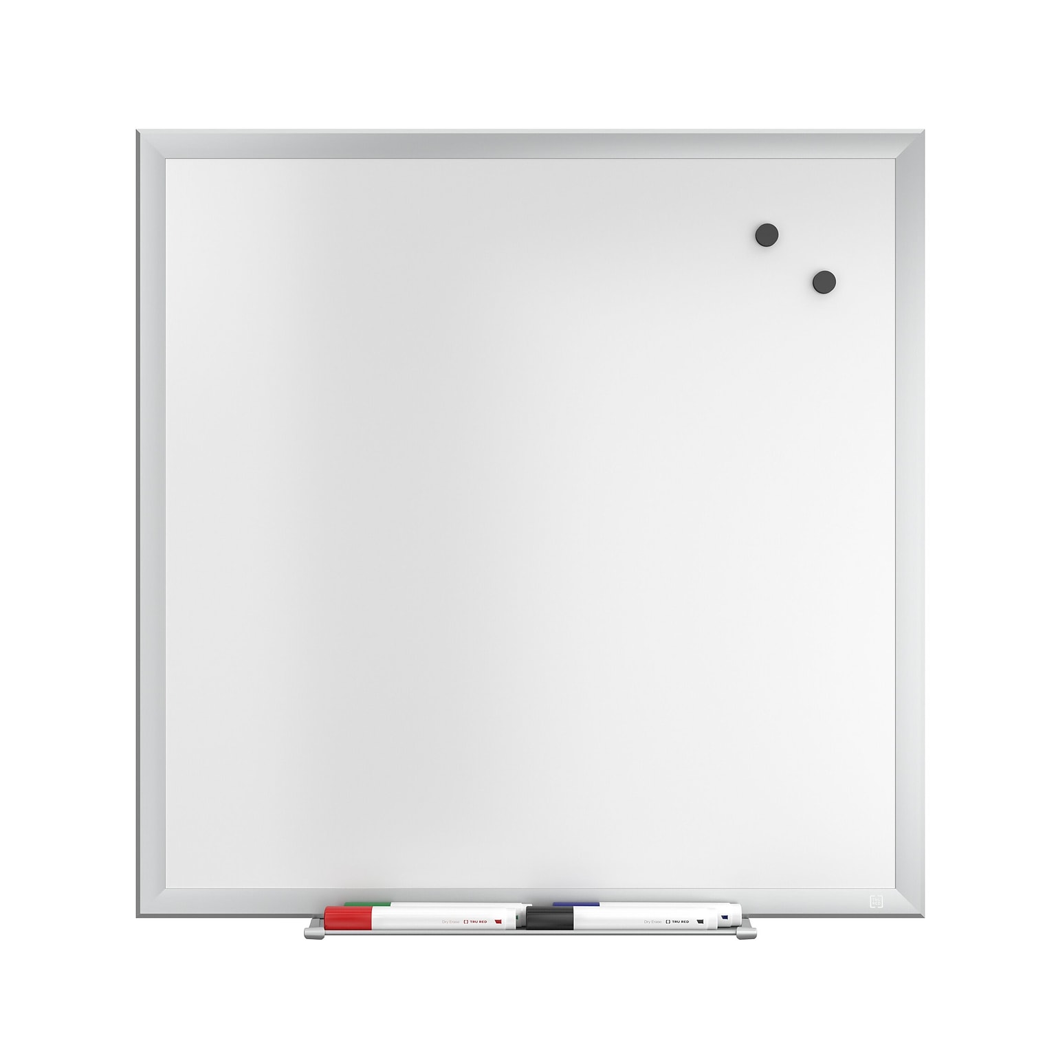 TRU RED™ Magnetic Steel Dry Erase Board, Satin Frame, 2 x 2 (TR61179)