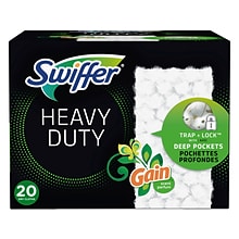 Swiffer Sweeper Heavy-Duty Dry Cloth Refill, Gain Scent, White, 20/Pack (94136)