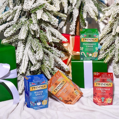 Twinings Seasonal Caffeine Free Peppermint Cheer Herbal Tea Bags, 1.41 oz., 20/Box (F14721)
