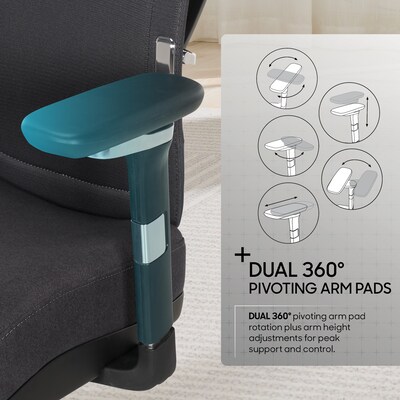 Sharper Image Flex Back Ergonomic Mesh Swivel Task Chair, Dark Gray (60118-DGRY)