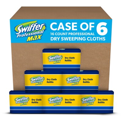 Swiffer Professional Max Cotton Dry Cloths, White, 96/Carton (37109)