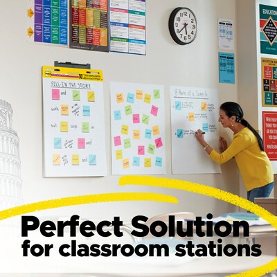 Post-it Super Sticky Wall Easel Pad, 25" x 30", Lined, 30 Sheets/Pad, 8 Pads/Pack (561WL-VAD-8PK)