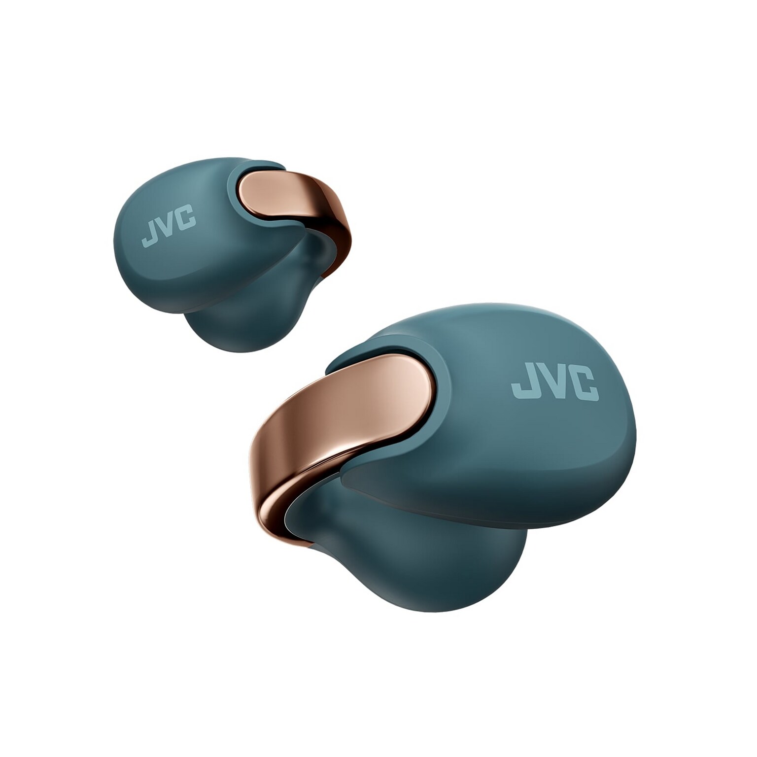 JVC Nearphones Wireless Open-Ear Earbuds, Bluetooth, Teal (HANP1TA)