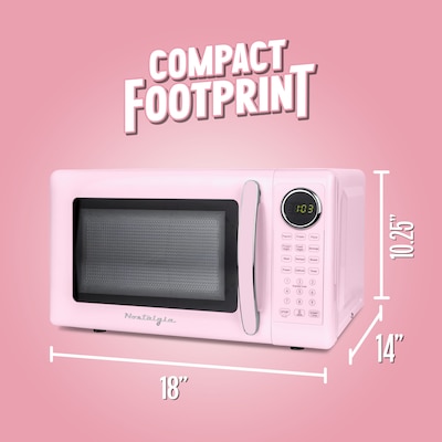 Nostalgia Retro 0.7 cu. ft. Countertop Microwave, Pink (NRMOPMSW7PK6A)