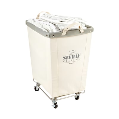 Seville Classics Commercial Laundry Cart, 16 x 22 x 27 H (WEB703)