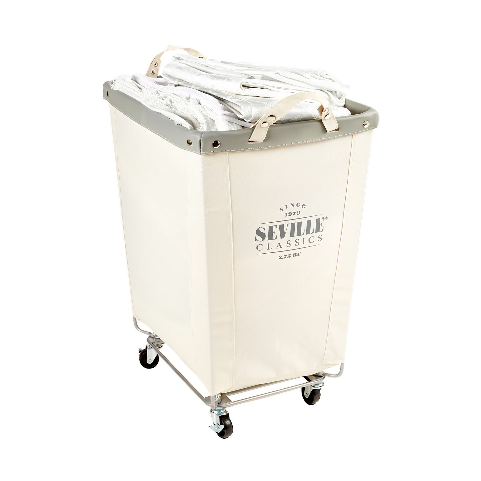 Seville Classics Commercial Laundry Cart, 16 x 22 x 27 H (WEB703)