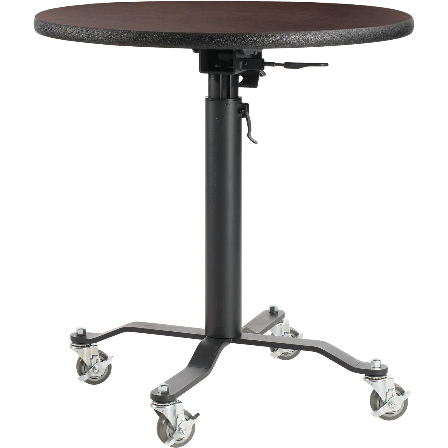 NPS PCT Series Premium Plus 36 Round Café Table, Adjustable Height, Black/Mahogany (PCT136PBTMMY)