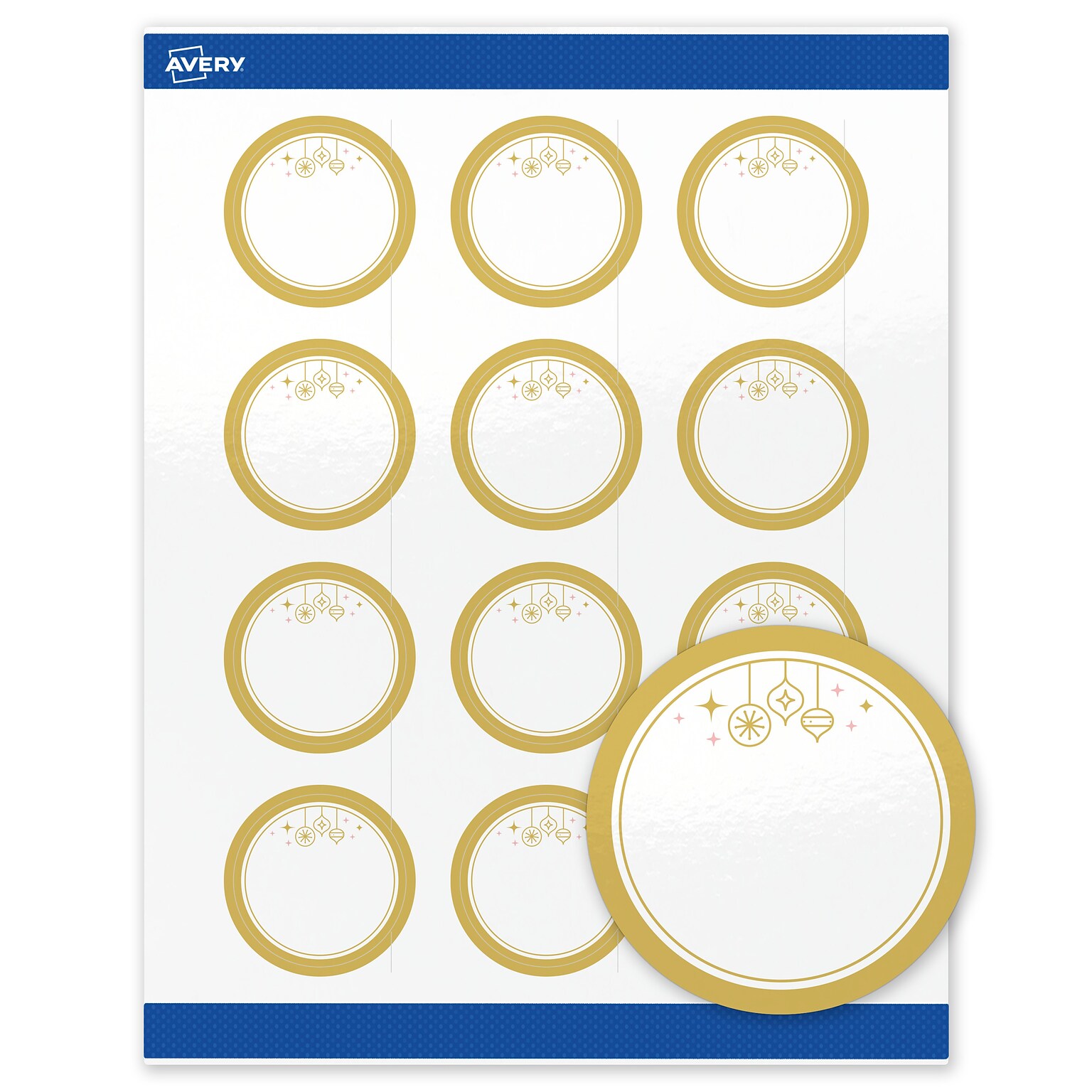 Avery Circle Multipurpose Labels, 2 Dia., White, 120/Pack (19479370537)
