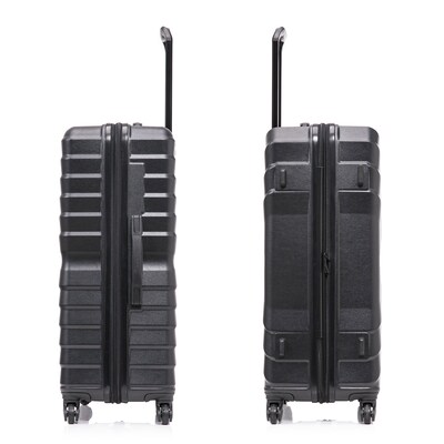 InUSA Aurum 29.92" Hardside Suitcase, 4-Wheeled Spinner, TSA Checkpoint Friendly, Black (IUAUR00L-BLK)