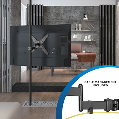 Mount-It! Full Motion TV Pole Mount for 32" to 55" TVs, Holds up to 55 lbs. Max., Black (MI-391XL)