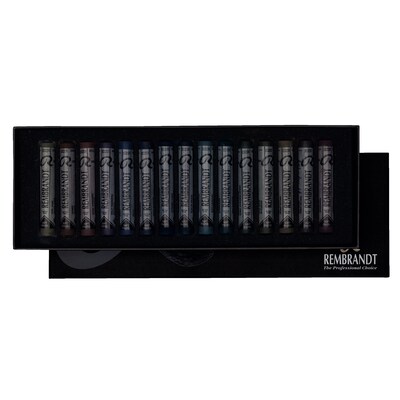 Rembrandt Soft Pastel Cardboard Box Set, Assorted Colors, 15/Set (RBX31829931)