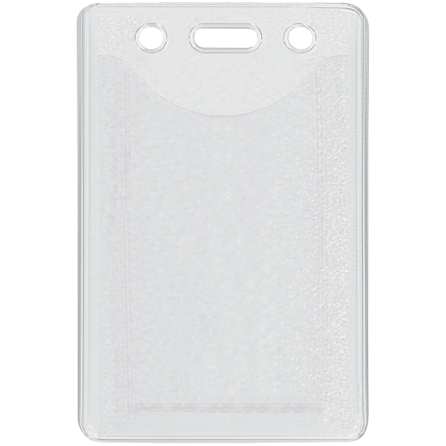 Partners Brand Plastic Name Tags/ID Cards, Clear, 100/Carton (BH131)