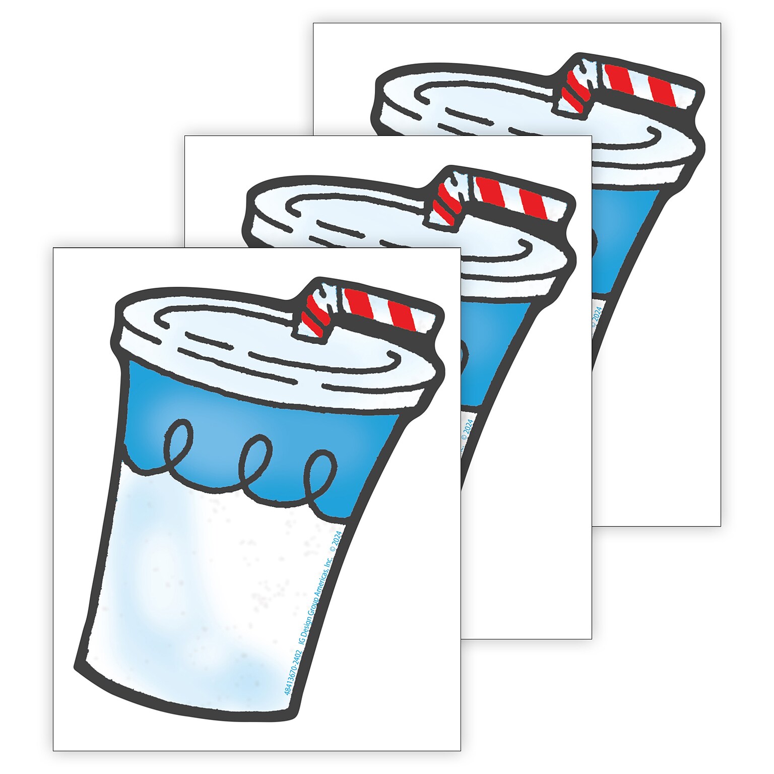 Eureka Fast Food Paper Cut-Outs, 36/Pack, 3 Packs (EU-841367-3)