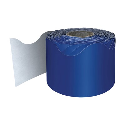 Carson Dellosa Education Rolled Scalloped Border, 2-1/4 x 65, Navy, 3/Bundle (CD-108469-3)