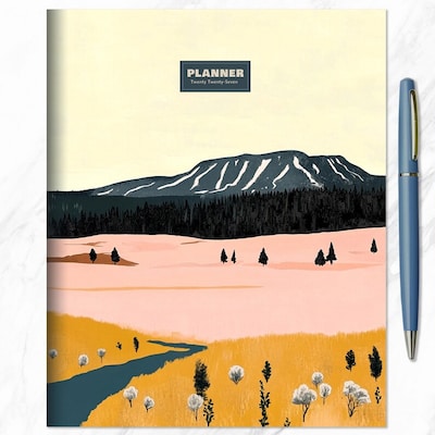 2027 TF Publishing Mountain Vista 6.5" x 8"  Monthly Standard Planner, Paperboard Cover, Multicolored (27-4210)