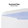 Staples® Gummed Security Tinted #10 Business Envelopes, 4 1/8 x 9 1/2, White Wove, 500/Box (SPL918