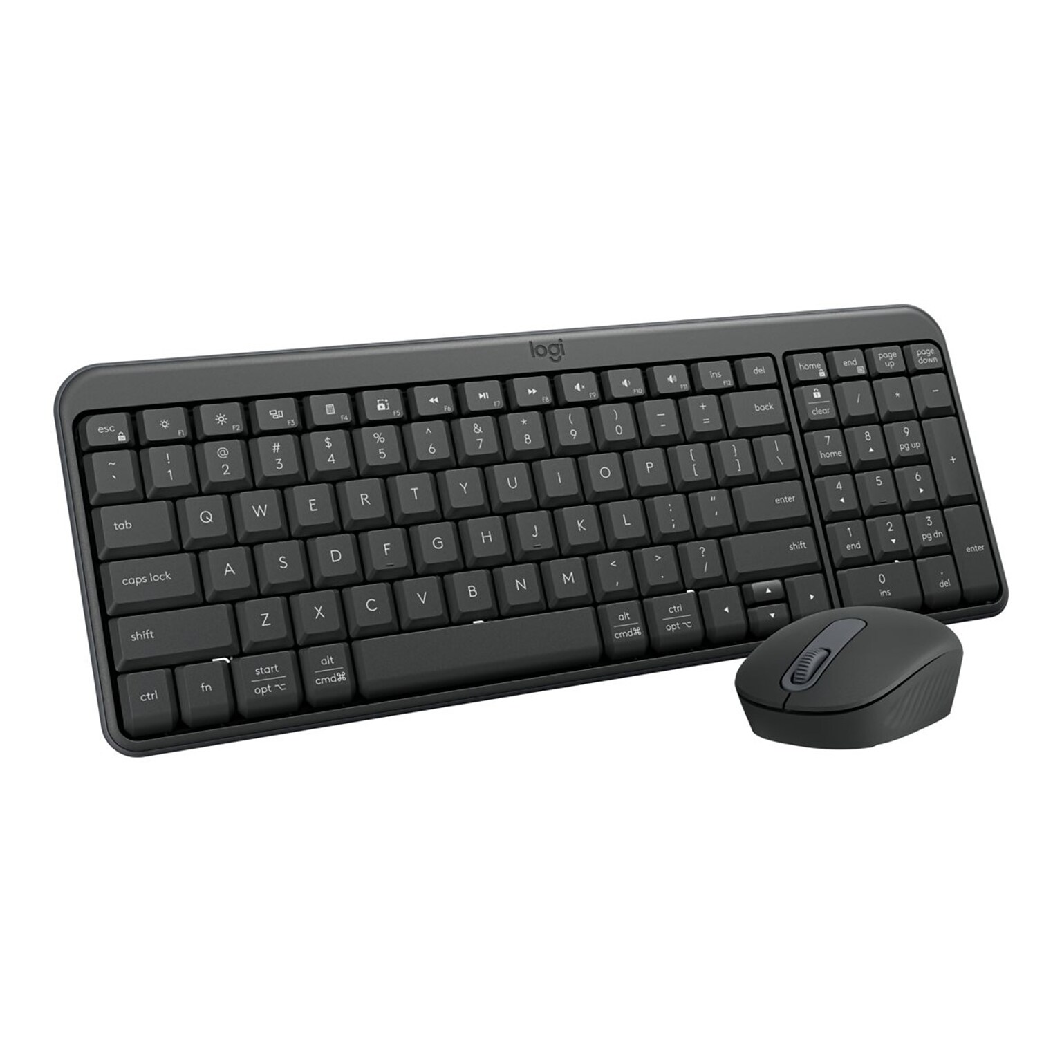 Logitech MK250 Compact Bluetooth Wireless Ergonomic Keyboard and Optical Mouse Combo, Graphite (920-013510)