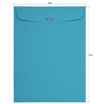 JAM Paper Open End Clasp Catalog Envelope 9" x 12", Assorted Colors, 50/Pack (87326)