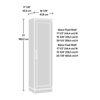 Sauder HomePlus 71"H Storage Cabinet with 4 Shelves, Soft White (430332)