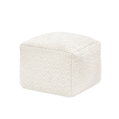Anji Mountain Cherokee Ivory Fabric Rectangular Pouf Ottoman (AMBPF153-2014)